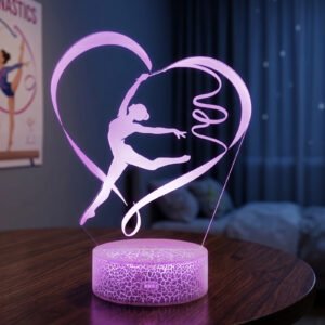 DAHEYMA Gymnastics Night Light, Rhythmic Gymnast Gifts for Girls